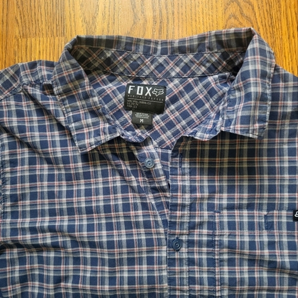 Fox Men's Plaid Button-Down Long Sleeve Shirt Size M - Classic Casual Style A78 - Picture 3 of 12